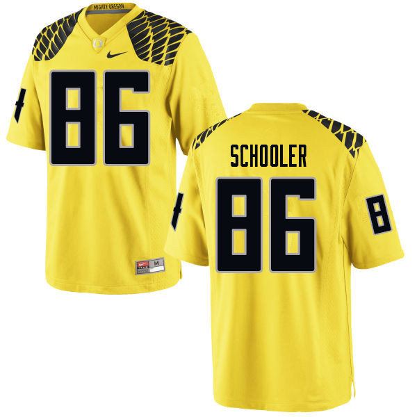Men #86 Brenden Schooler Oregn Ducks College Football Jerseys Sale-Yellow